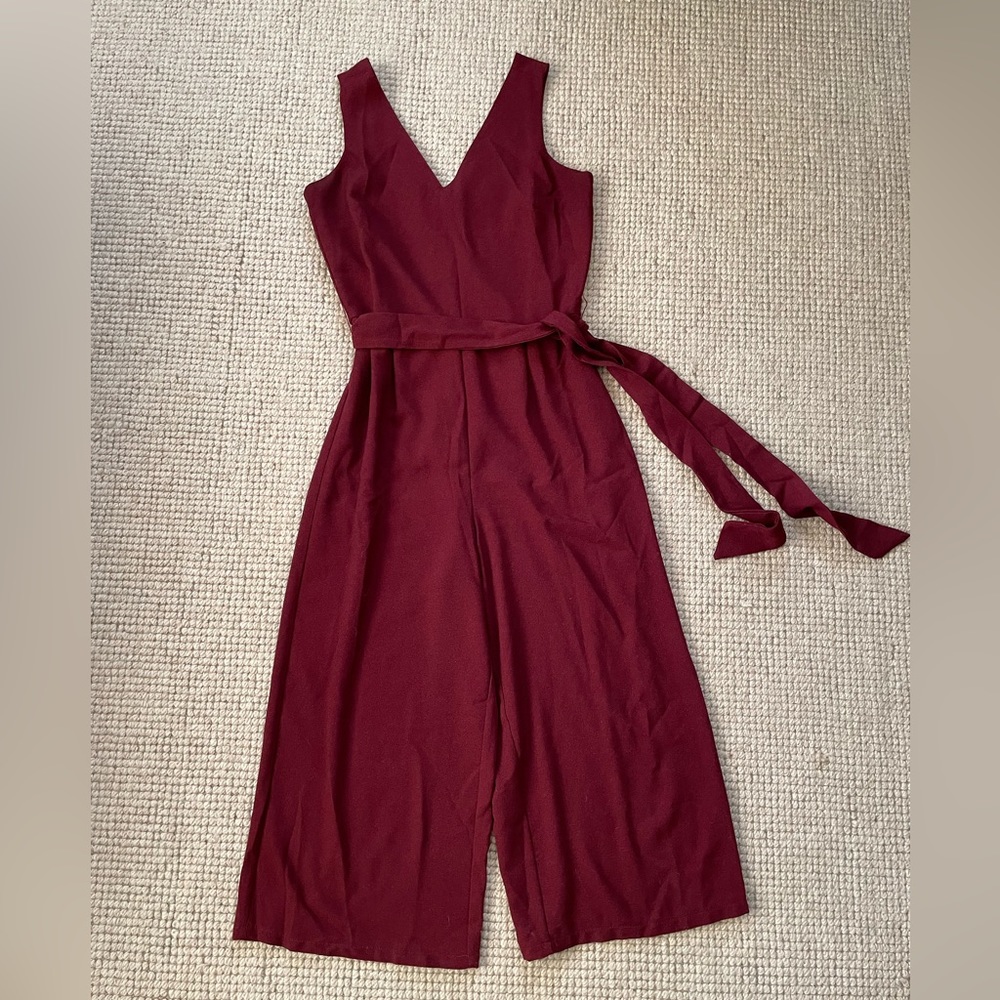 Burgundy Midi Jumpsuit